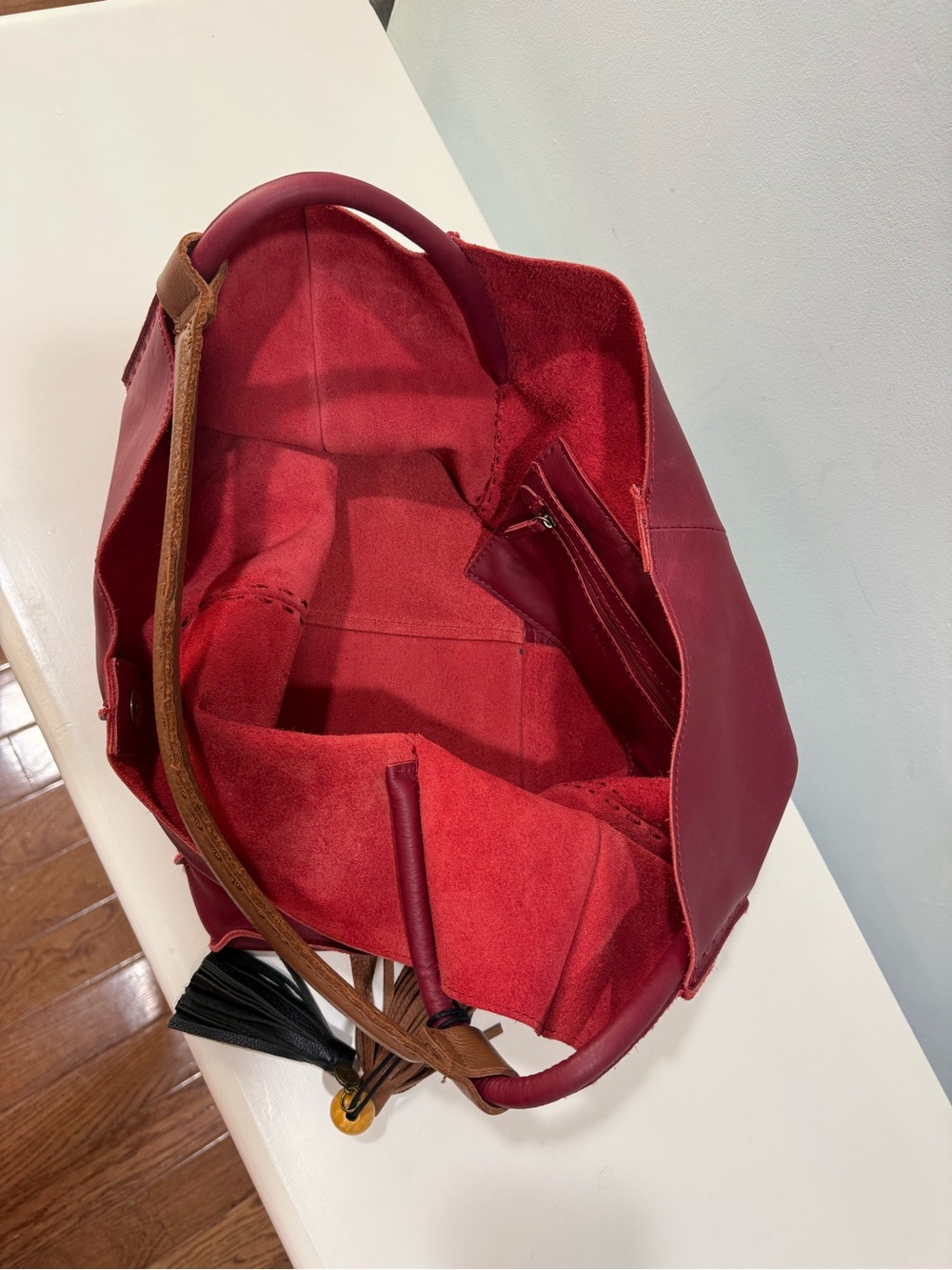 The Sak ~ Los Feliz Large Tote in Crimson Hobo like new! - Picture 9 of 17